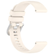 For Garmin VivoMove Trend Liquid Glossy Silver Buckle Silicone Watch Band(Starlight)