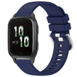 For Garmin Venu SQ2 Liquid Glossy Silver Buckle Silicone Watch Band(Dark Blue) - free shipping - PMC TechLife - Order now!