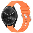 For Garmin Vivomove Sport Liquid Glossy Silver Buckle Silicone Watch Band(Orange) - free shipping - PMC TechLife - Order now!
