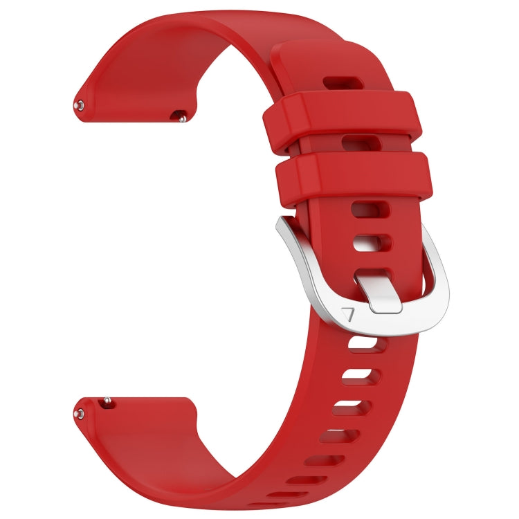 For Garmin VivoMove Style / Vivomove Liquid Glossy Silver Buckle Silicone Watch Band(Red) - free shipping - PMC TechLife - Order now!
