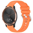 For Garmin Vivomove HR Sport Liquid Glossy Silver Buckle Silicone Watch Band(Orange) - free shipping - PMC TechLife - Order now!