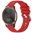For Garmin Vivomove HR Sport Liquid Glossy Silver Buckle Silicone Watch Band(Red) - free shipping - PMC TechLife - Order now!