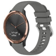 For Garmin Vivomove HR Sport Liquid Glossy Silver Buckle Silicone Watch Band(Gray) - free shipping - PMC TechLife - Order now!