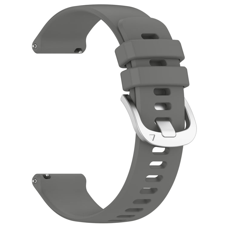For Garmin Vivomove HR Sport Liquid Glossy Silver Buckle Silicone Watch Band(Gray) - free shipping - PMC TechLife - Order now!
