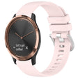 For Garmin Vivomove HR Sport Liquid Glossy Silver Buckle Silicone Watch Band(Pink) - free shipping - PMC TechLife - Order now!