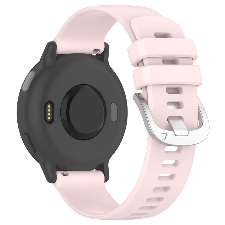 For Garmin Vivomove HR Sport Liquid Glossy Silver Buckle Silicone Watch Band(Pink) - free shipping - PMC TechLife - Order now!
