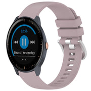 For Garmin Vivoactive3 / 3 Music Liquid Glossy Silver Buckle Silicone Watch Band(Purple)
