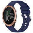 For Garmin Forerunner 645 / 645 Music Liquid Glossy Silver Buckle Silicone Watch Band(Dark Blue) - free shipping - PMC TechLife - Order now!