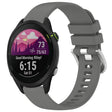 For Garmin Forerunner 255S Music / 255S Liquid Glossy Silver Buckle Silicone Watch Band(Gray) - free shipping - PMC TechLife - Order now!