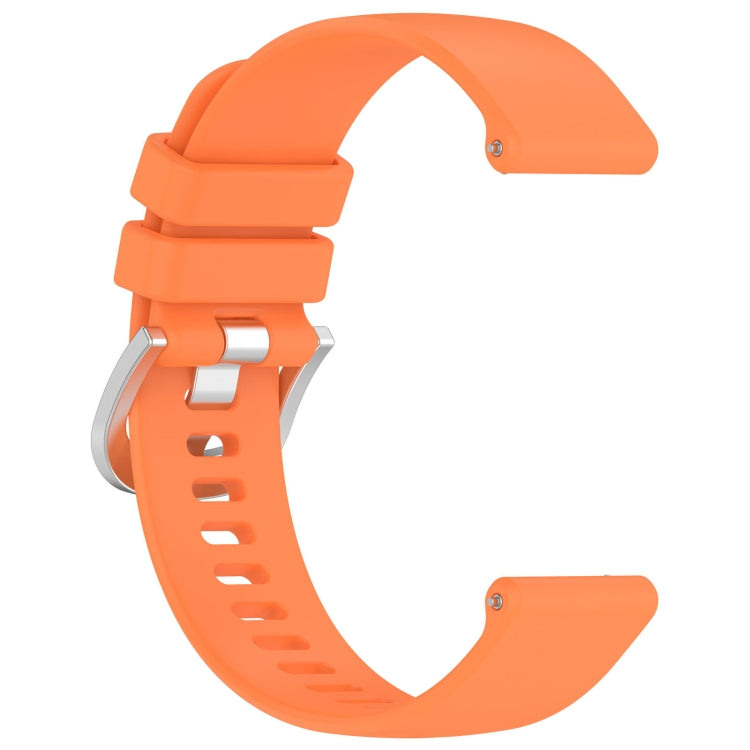 For Garmin Vivoactive 4S Liquid Glossy Silver Buckle Silicone Watch Band(Orange) - free shipping - PMC TechLife - Order now!