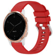 For Garmin Vivoactive 4S Liquid Glossy Silver Buckle Silicone Watch Band(Red) - free shipping - PMC TechLife - Order now!
