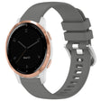 For Garmin Vivoactive 4S Liquid Glossy Silver Buckle Silicone Watch Band(Gray) - free shipping - PMC TechLife - Order now!