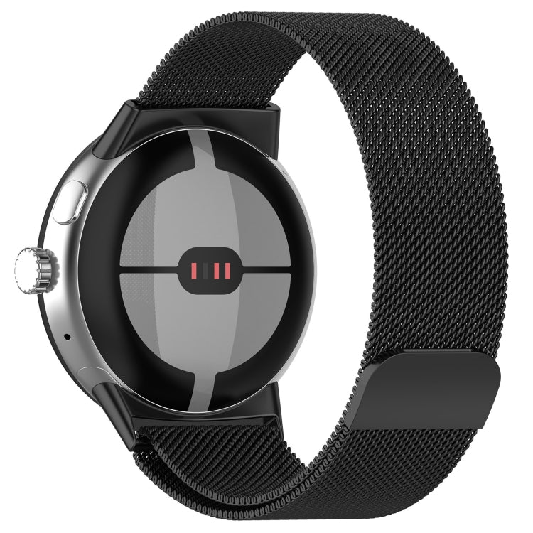 For Google Pixel Watch 2 Milan Magnetic Steel Mesh Watch Band(Black) - Watch Cases by PMC TechLife | Online Shopping South Africa | PMC TechLife | Buy Now Pay Later Mobicred