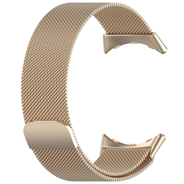 For Google Pixel Watch 2 Milan Magnetic Steel Mesh Watch Band(Champagne)