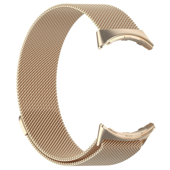 For Google Pixel Watch 2 Milan Magnetic Steel Mesh Watch Band(Champagne)