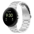 For Google Pixel Watch 2 Three Bead Stainless Steel Metal Watch Band(Silver) - free shipping - PMC TechLife - Order now!