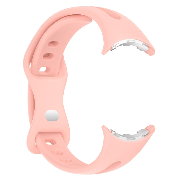 For Google Pixel Watch 2 Small Waist Butterfly Buckle Silicone Watch Band(Pink) - Watch Bands by PMC TechLife | Online Shopping South Africa | PMC TechLife