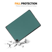 For Samsung Galaxy Tab A9+ 11.0 ENKAY Tri-fold Custer Texture Leather Smart Tablet Case(Grey)