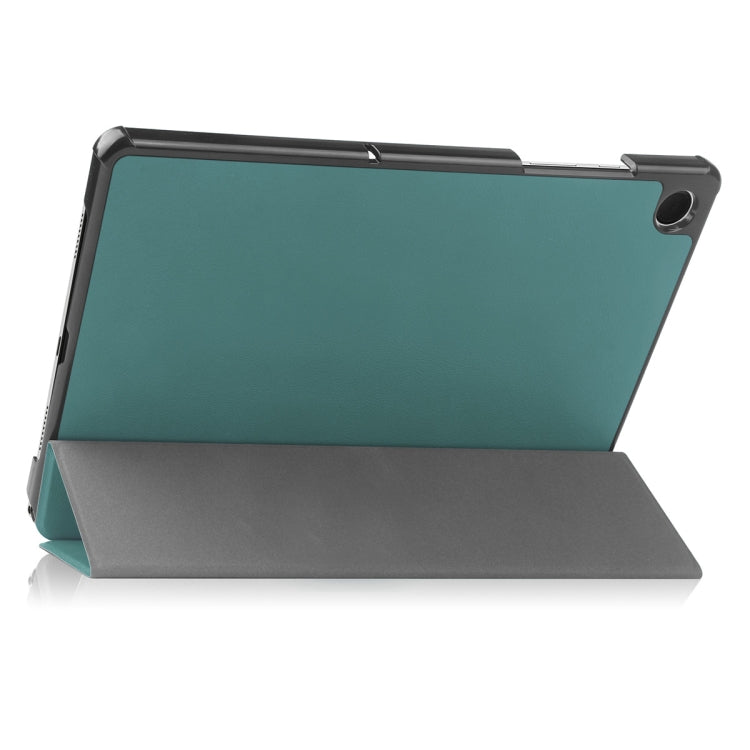 For Samsung Galaxy Tab A9+ 11.0 ENKAY Tri-fold Custer Texture Leather Smart Tablet Case(Dark Blue) - free shipping - PMc TechLife - Order now!