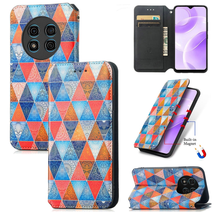 For Ulefone Note 15 CaseNeo Colorful Magnetic Leather Phone Case(Rhombus Mandala) - Ulefone Cases by PMC Jewellery | Online Shopping South Africa | PMC Jewellery | Buy Now Pay Later Mobicred