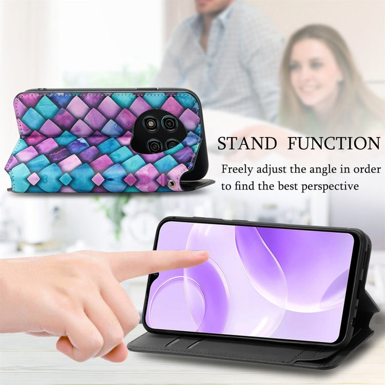 For Ulefone Note 15 CaseNeo Colorful Magnetic Leather Phone Case(Purple Scales) - free shipping - PMC Jewellery - Order now!