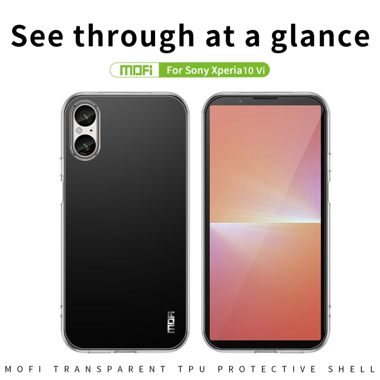 For Sony Xperia 10 VI MOFI Ming Series Ultra-thin TPU Phone Case(Transparent) - Sony Cases by MOFI | Online Shopping South Africa | PMC TechLife | Buy Now Pay Later Mobicred