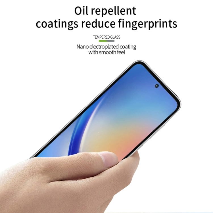 For Samsung Galaxy A35 / A55 MOFI 9H 2.5D Full Screen Tempered Glass Film(Black) - Galaxy Tempered Glass by MOFI | Online Shopping South Africa | PMC TechLife | Buy Now Pay Later Mobicred