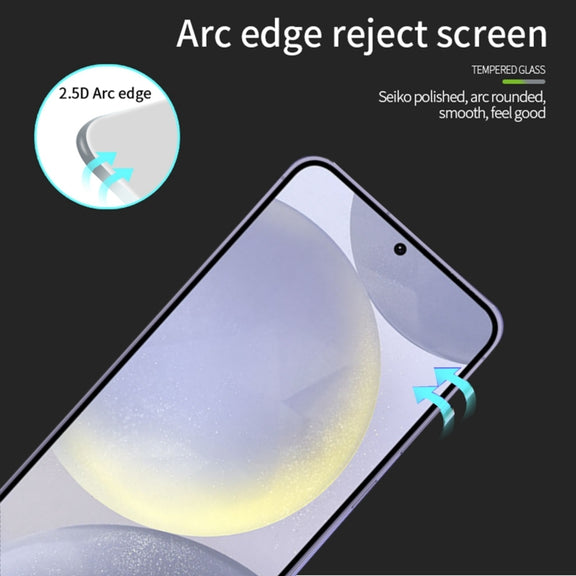 For Samsung Galaxy S25 5G PINWUYO 9H 2.5D Full Screen Tempered Glass Film(Black)