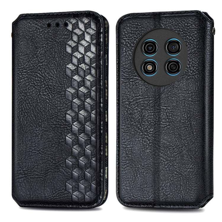 For Ulefone Note 15 Cubic Grid Pressed Magnetic Leather Phone Case(Black) - Ulefone Cases by PMC Jewellery | Online Shopping South Africa | PMC Jewellery | Buy Now Pay Later Mobicred