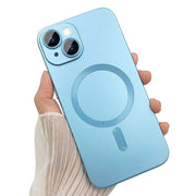For iPhone 15 Plus ENKAY MagSafe Matte TPU Phone Case with Lens Film(Purple)
