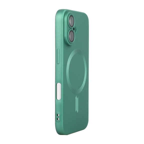 For iPhone 16 ENKAY MagSafe Matte TPU Phone Case with Lens Film(Green)