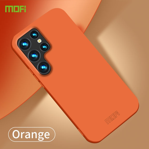 For Samsung Galaxy S23 Ultra 5G MOFI Qin Series Skin Feel All-inclusive PC Phone Case(Orange)
