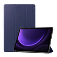 For Samsung Galaxy Tab S9 FE ENKAY Tri-fold Custer Texture Leather Smart Tablet Case(Dark Blue) - Galaxy Tab S9 FE by ENKAY | Online Shopping South Africa | PMC TechLife | Buy Now Pay Later Mobicred