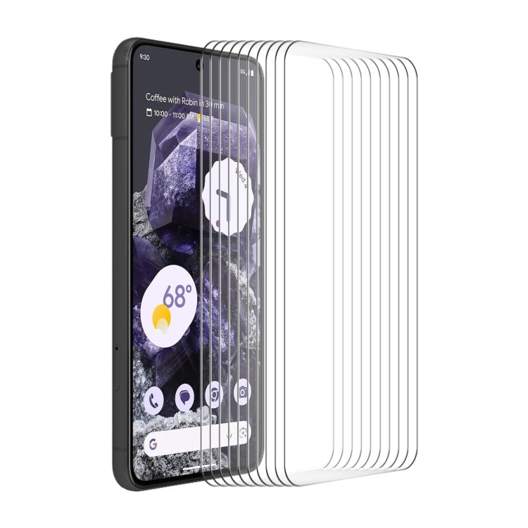 For Google Pixel 8 10pcs ENKAY Hat-Prince 0.26mm 9H 2.5D High Aluminum-silicon Tempered Glass Film - free shipping - PMC TechLife - Order now!