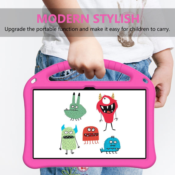 For Blackview Tab 11 WiFi 2023 / SE / 2021 EVA Shockproof Tablet Case with Holder(Rose Red)