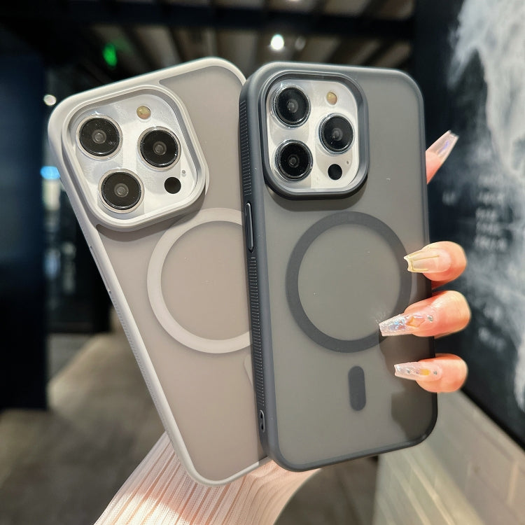 For iPhone 16 Transparent TPU Hybrid PC Magsafe Phone Case(Black) - iPhone 16 Cases by PMC TechLife | Online Shopping South Africa | PMC TechLife | Buy Now Pay Later Mobicred