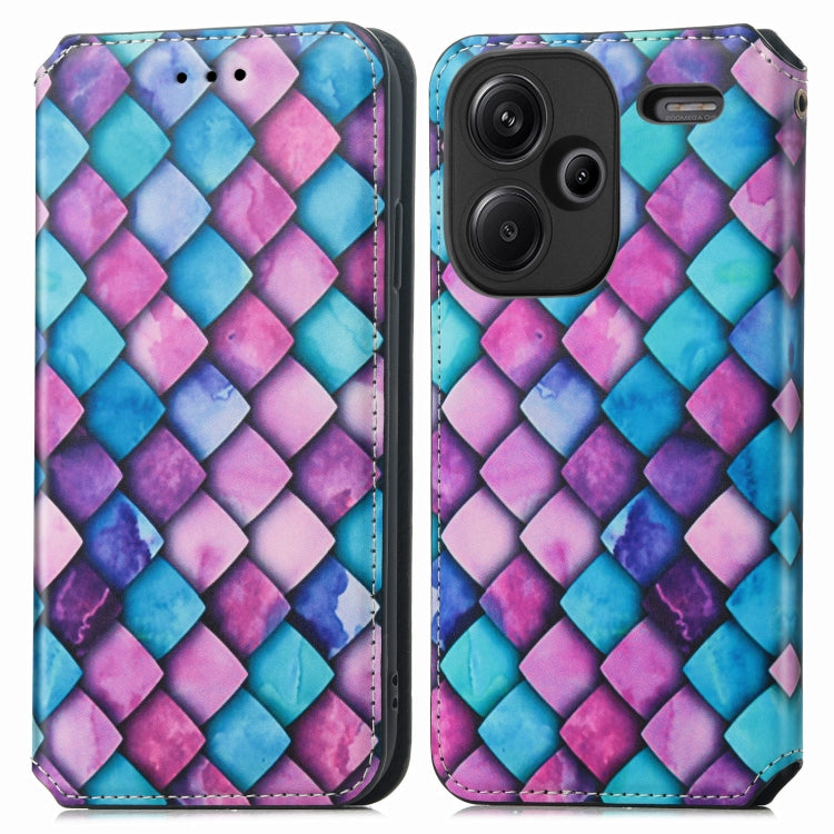 For Xiaomi Redmi Note 13 Pro+ CaseNeo Colorful Magnetic Leather Phone Case(Purple Scales) - Note 13 Pro+ Cases by PMC TechLife | Online Shopping South Africa | PMC TechLife | Buy Now Pay Later Mobicred