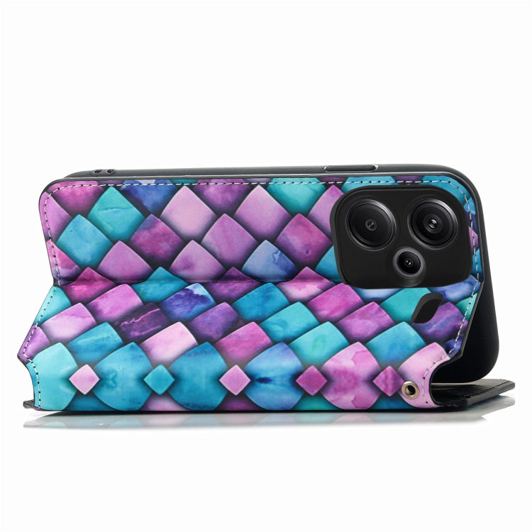 For Xiaomi Redmi Note 13 Pro+ CaseNeo Colorful Magnetic Leather Phone Case(Purple Scales) - Note 13 Pro+ Cases by PMC TechLife | Online Shopping South Africa | PMC TechLife | Buy Now Pay Later Mobicred