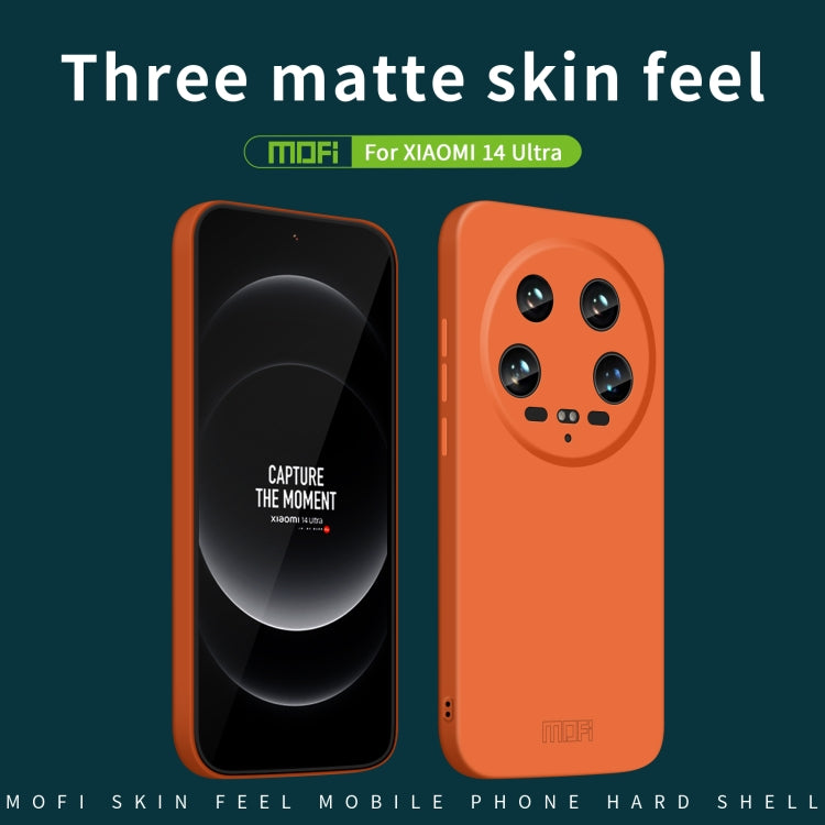 For Xiaomi 14 Ultra MOFI Qin Series Skin Feel All-inclusive PC Phone Case(Orange) - 14 Ultra Cases by MOFI | Online Shopping South Africa | PMC Jewellery | Buy Now Pay Later Mobicred