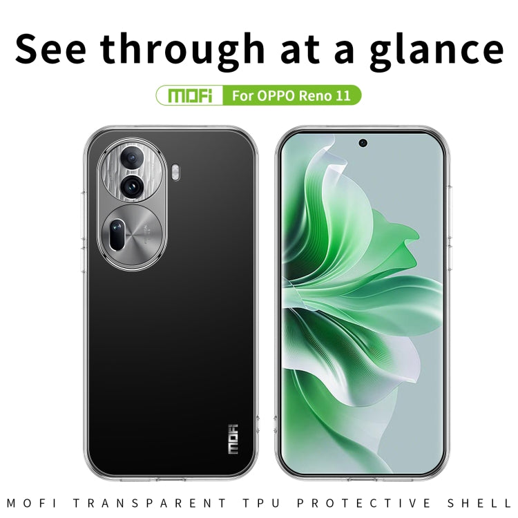 For OPPO Reno11 China MOFI Ming Series Ultra-thin TPU Phone Case(Transparent) - Reno11 Cases by MOFI | Online Shopping South Africa | PMC TechLife