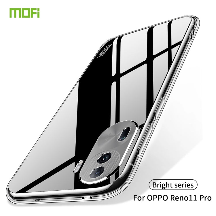 For OPPO Reno11 Pro China MOFI Ming Series Ultra-thin TPU Phone Case(Transparent) - Reno11 Pro Cases by MOFI | Online Shopping South Africa | PMC TechLife