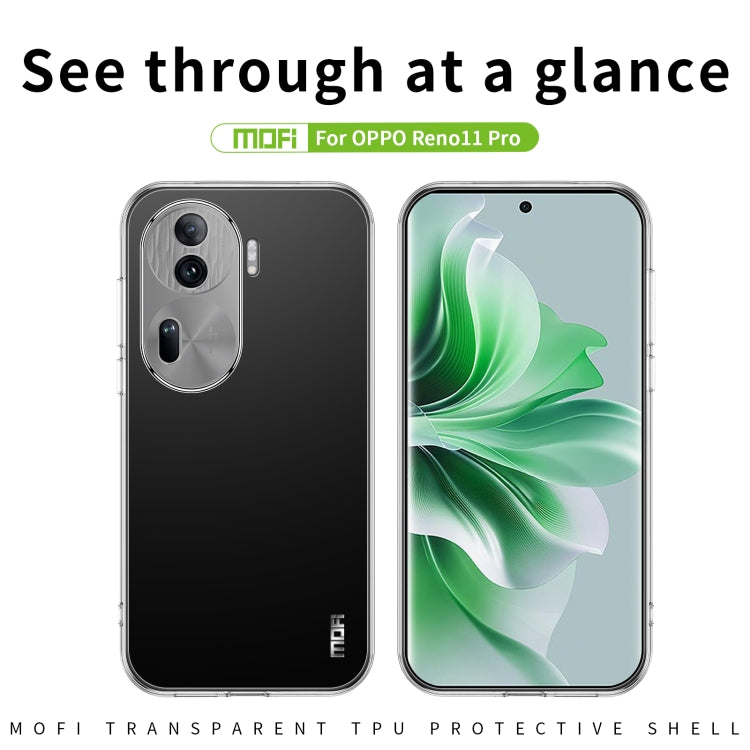 For OPPO Reno11 Pro China MOFI Ming Series Ultra-thin TPU Phone Case(Transparent) - Reno11 Pro Cases by MOFI | Online Shopping South Africa | PMC TechLife