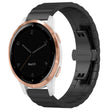 For Garmin Vivoactive 4S One Bead Butterfly Buckle Stainless Steel Metal Watch Band(Black) - free shipping - PMC TechLife - Order now!