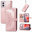 For Motorola Moto G Power 2024 Mandala Flower Embossed Leather Phone Case(Rose Gold) - free shipping - PMC Jewellery - Order now!
