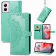 For Motorola Moto G Power 2024 Mandala Flower Embossed Leather Phone Case(Green) - free shipping - PMC Jewellery - Order now!
