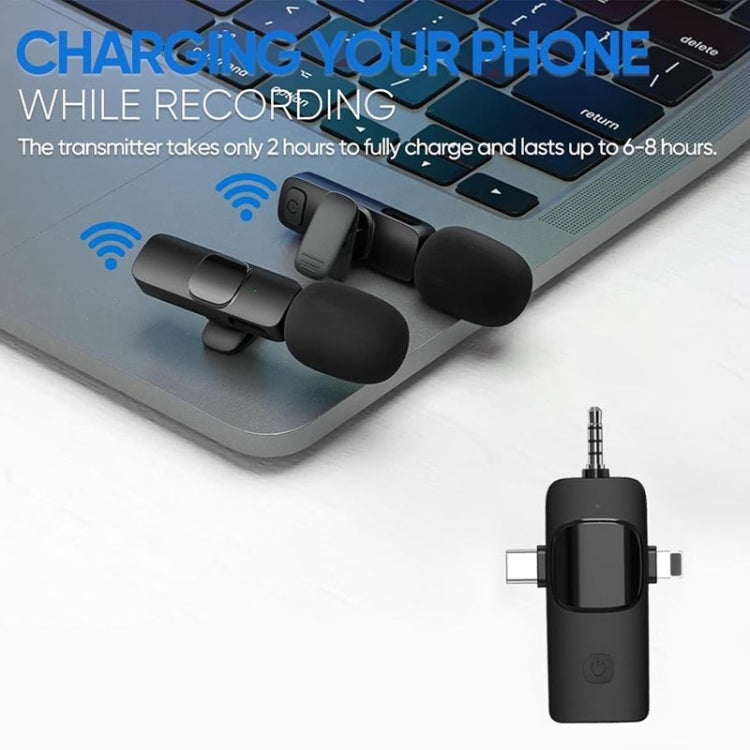 2 in 1 Wireless Lavalier Microphones for iPhone / Android - Microphone by PMC TechLife | Online Shopping South Africa | PMC TechLife | Buy Now Pay Later Mobicred
