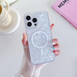 For iPhone 15 / 13 / 14 Shell Texture MagSafe TPU Phone Case(White) - iPhone 14 Cases by PMC TechLife | Online Shopping South Africa | PMC TechLife