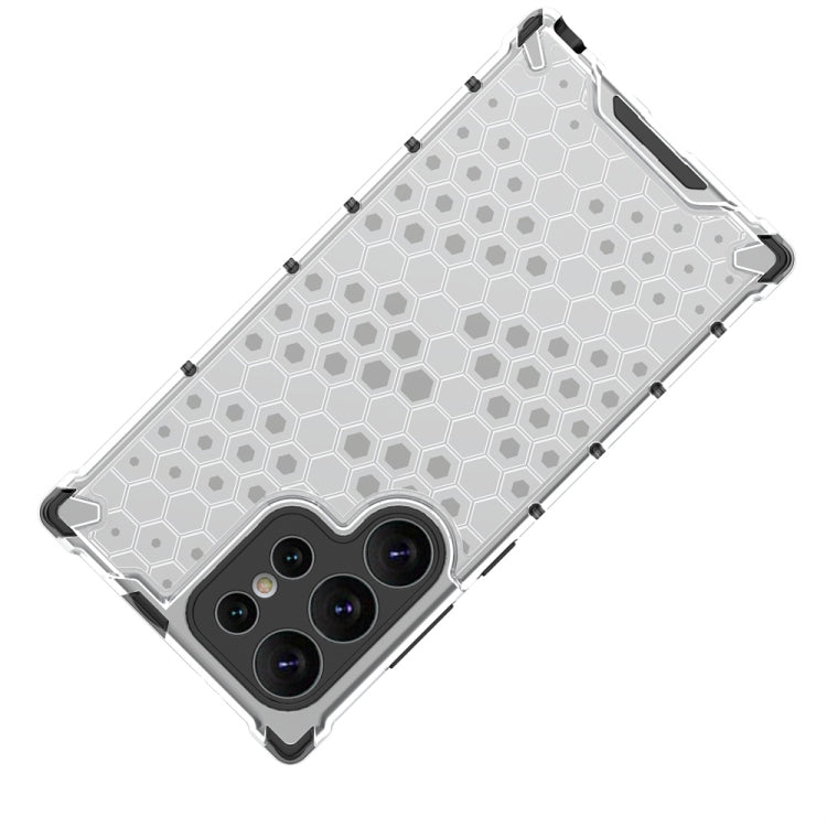 For Samsung Galaxy S24 Ultra 5G Shockproof Honeycomb Phone Case(Black)