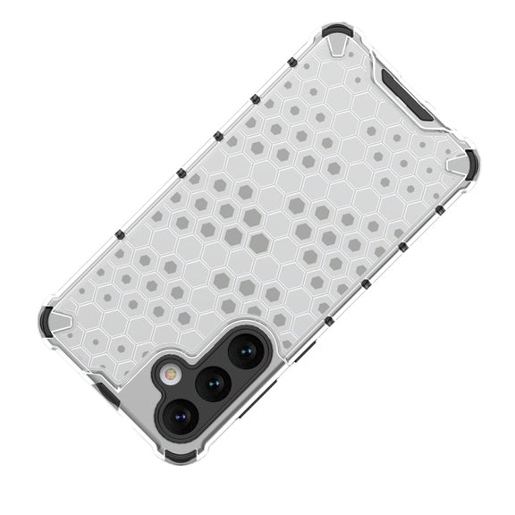 For Samsung Galaxy S24+ 5G Shockproof Honeycomb Phone Case(Red)