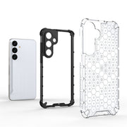 For Samsung Galaxy S24+ 5G Shockproof Honeycomb Phone Case(Green)